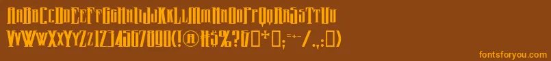 More about Wickqb Font Wickqb Font – Orange Fonts on Brown Background