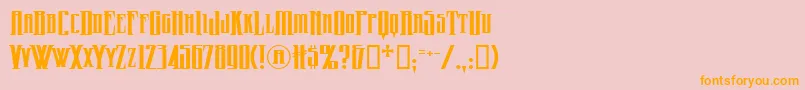 Wickqb Font – Orange Fonts on Pink Background