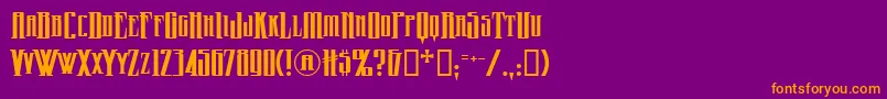 More about Wickqb Font Wickqb Font – Orange Fonts on Purple Background