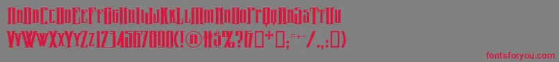 Wickqb Font – Red Fonts on Gray Background