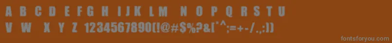 Шрифт MpfDotimpact – серые шрифты на коричневом фоне