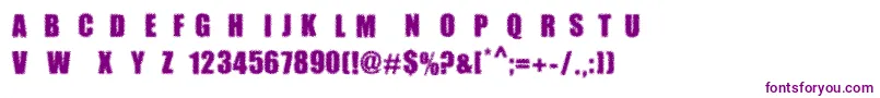 MpfDotimpact Font – Purple Fonts on White Background