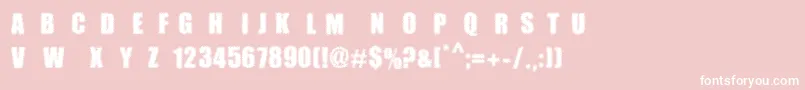 MpfDotimpact Font – White Fonts on Pink Background