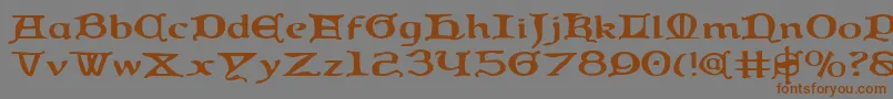 QueenCountryExpanded Font – Brown Fonts on Gray Background