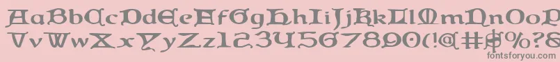 QueenCountryExpanded Font – Gray Fonts on Pink Background