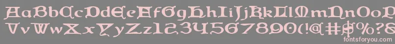 QueenCountryExpanded Font – Pink Fonts on Gray Background