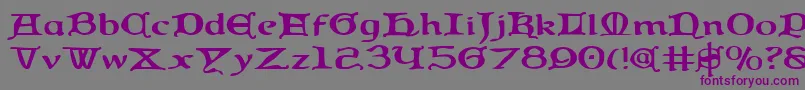 QueenCountryExpanded Font – Purple Fonts on Gray Background