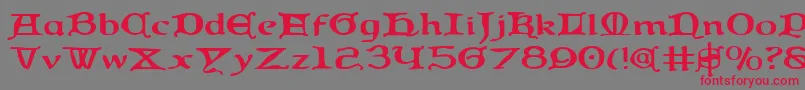 QueenCountryExpanded Font – Red Fonts on Gray Background