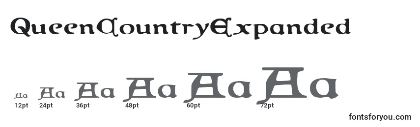 QueenCountryExpanded Font Sizes