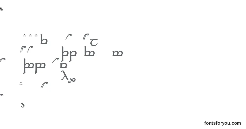 Шрифт Elficaa – алфавит, цифры, специальные символы