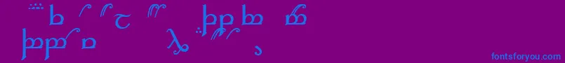 Elficaa Font – Blue Fonts on Purple Background