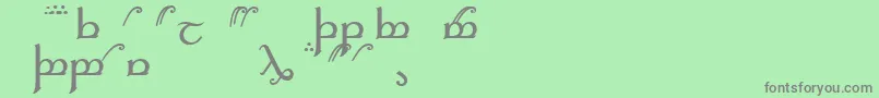 フォントElficaa – 緑の背景に灰色の文字