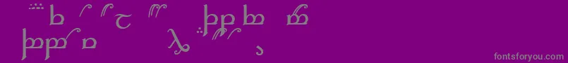 フォントElficaa – 紫の背景に灰色の文字