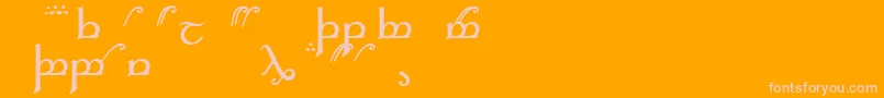 Elficaa Font – Pink Fonts on Orange Background
