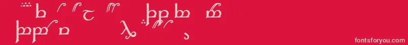 フォントElficaa – 赤い背景にピンクのフォント