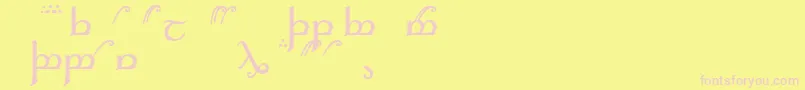 Elficaa Font – Pink Fonts on Yellow Background