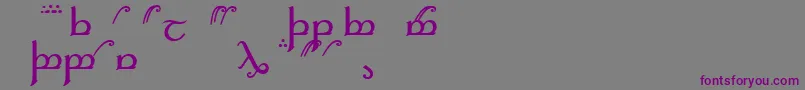 フォントElficaa – 紫色のフォント、灰色の背景