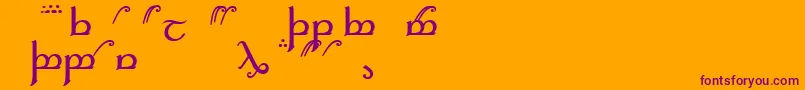 Elficaa Font – Purple Fonts on Orange Background