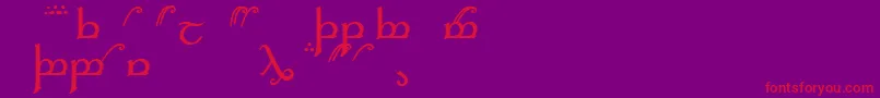 Elficaa Font – Red Fonts on Purple Background