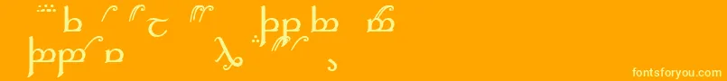 Elficaa Font – Yellow Fonts on Orange Background