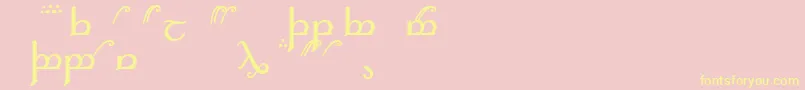 Elficaa Font – Yellow Fonts on Pink Background