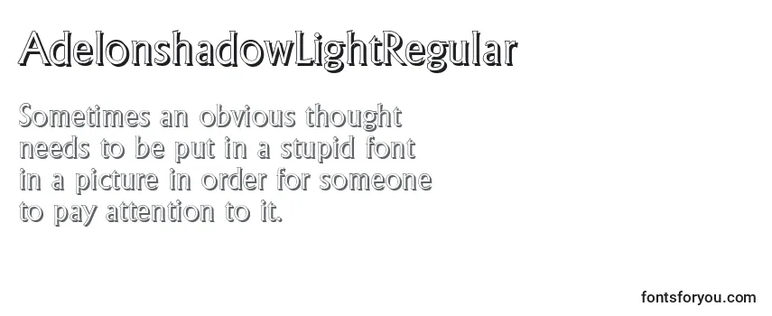 AdelonshadowLightRegular Font