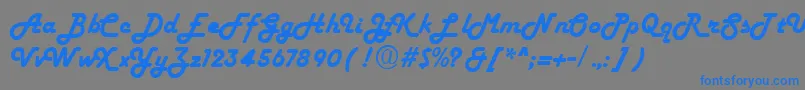 FiftiesheavyRegular Font – Blue Fonts on Gray Background