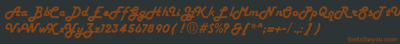 FiftiesheavyRegular Font – Brown Fonts on Black Background