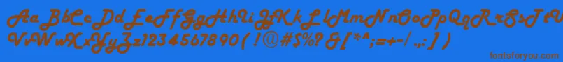 FiftiesheavyRegular Font – Brown Fonts on Blue Background