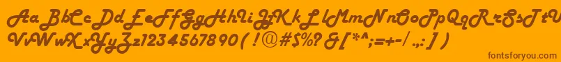 FiftiesheavyRegular Font – Brown Fonts on Orange Background