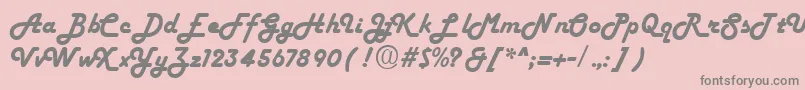 FiftiesheavyRegular Font – Gray Fonts on Pink Background