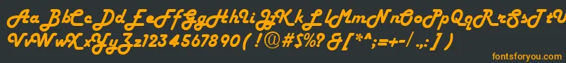 FiftiesheavyRegular Font – Orange Fonts on Black Background