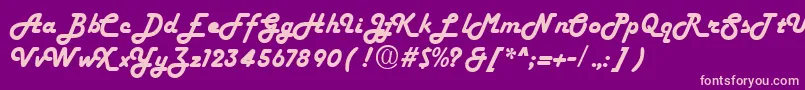 FiftiesheavyRegular Font – Pink Fonts on Purple Background