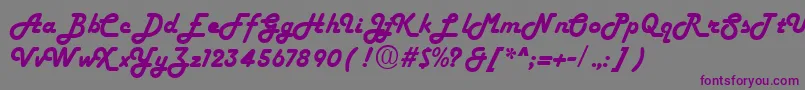 FiftiesheavyRegular-Schriftart – Violette Schriften auf grauem Hintergrund