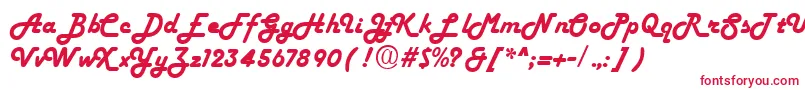 FiftiesheavyRegular Font – Red Fonts on White Background