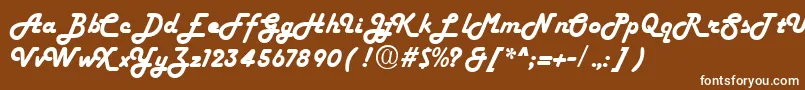 FiftiesheavyRegular Font – White Fonts on Brown Background