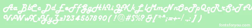 FiftiesheavyRegular Font – White Fonts on Green Background