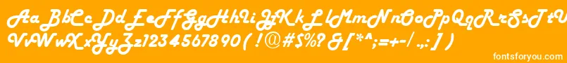 FiftiesheavyRegular Font – White Fonts on Orange Background
