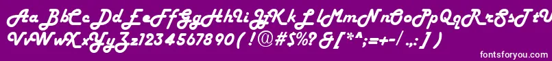 fuente FiftiesheavyRegular – Fuentes Blancas Sobre Fondo Morado