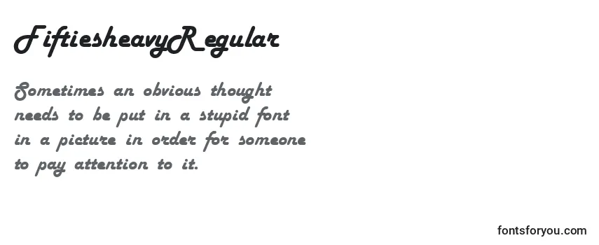 Review of the FiftiesheavyRegular Font