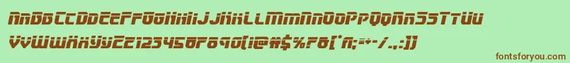 Speedwagonlaserital Font – Brown Fonts on Green Background