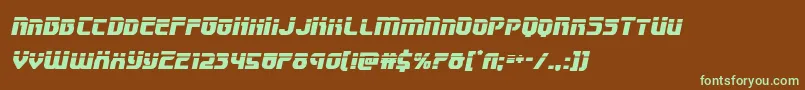 Speedwagonlaserital Font – Green Fonts on Brown Background