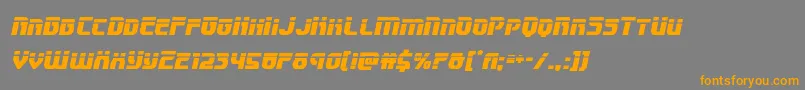 Speedwagonlaserital-Schriftart – Orangefarbene Schriften auf grauem Hintergrund