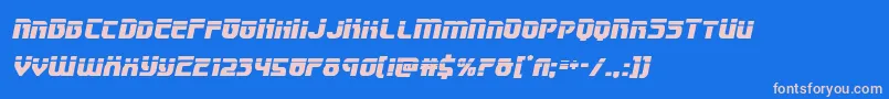 フォントSpeedwagonlaserital – ピンクの文字、青い背景