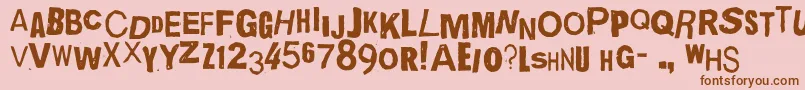 Quickend Font – Brown Fonts on Pink Background