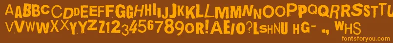 Quickend Font – Orange Fonts on Brown Background