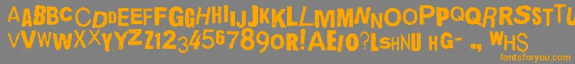 Quickend Font – Orange Fonts on Gray Background