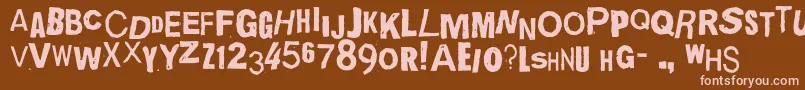 Quickend Font – Pink Fonts on Brown Background