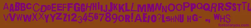 Quickend Font – Purple Fonts on Brown Background