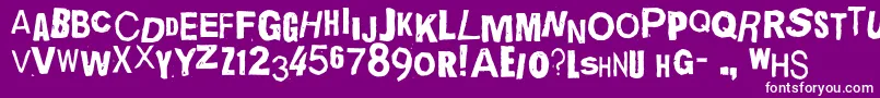 Quickend Font – White Fonts on Purple Background